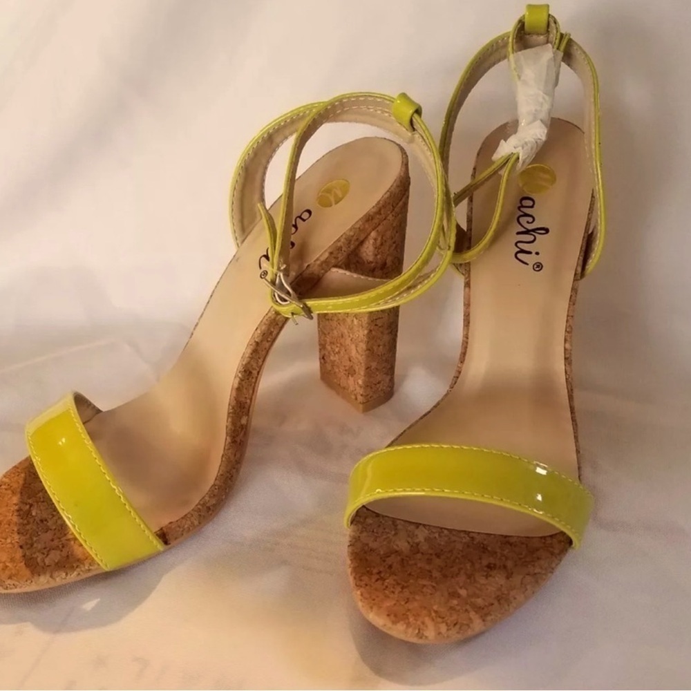 Machi Lemon Lime Wedges- Size 9 | 4” Heels | Worn Once Excellent Condition‌